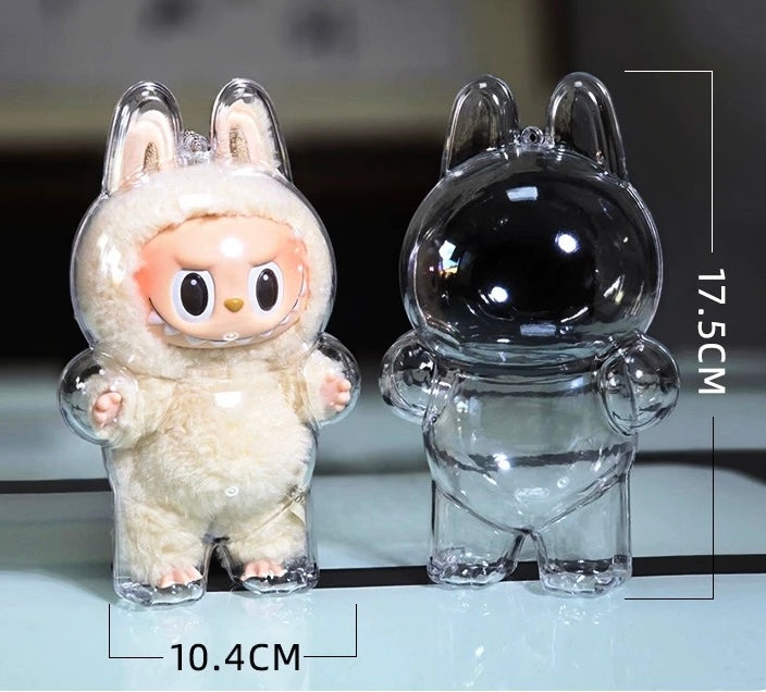 Clear protective case for Labubu The Monsters Tasty Macaron/Big into Energy